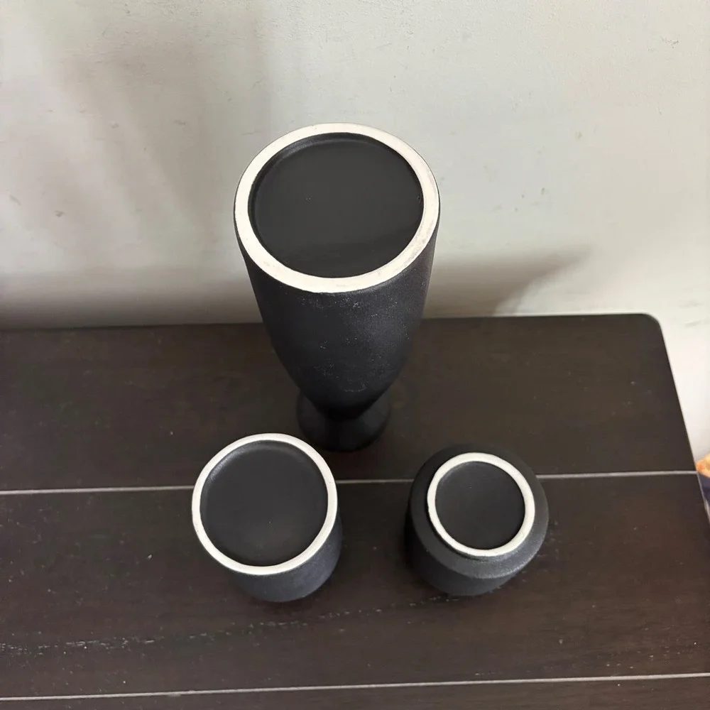 Matte Black Textured Ceramic Bud Vases | Set of 3 | Target | Minimalist Modern